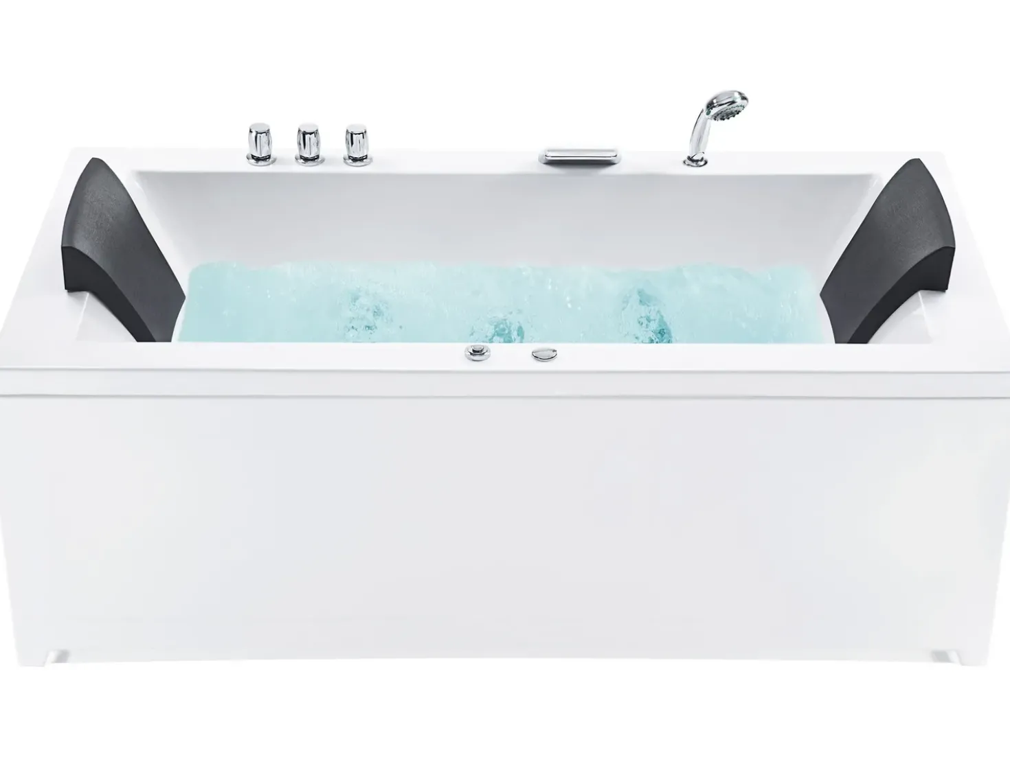 Vasca idromassaggio angolare con LED VARADERO Lato Sinistro 183 x 90 cm Bianco