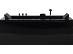 Vasca idromassaggio angolare con LED VARADERO Lato destro 183 x 90 cm Nero