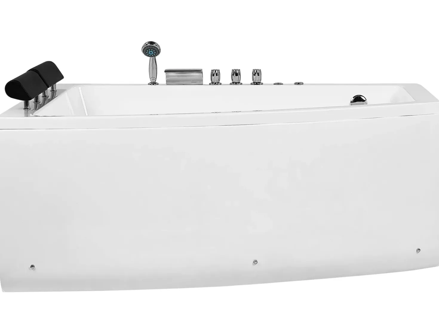 Vasca idromassaggio angolare con LED SERRANA Lato destro 182 x 121 cm Bianco