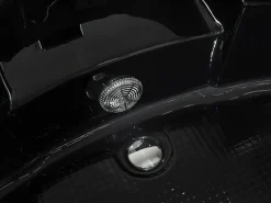 Vasca idromassaggio angolare con LED MARTINICA 198 x 144 cm Nero