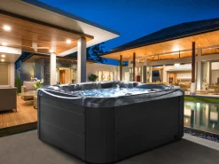 Sale Beliani Vasca idromassaggio da esterno con LED LASTARRIA Grigio grafite Argento Grigio