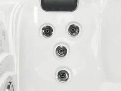 Clearance Beliani Vasca idromassaggio da esterno con LED LASTARRIA Bianco Bianco Argento Grigio