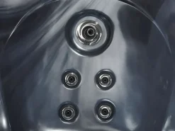 Beliani Vasca idromassaggio da esterno con LED TULAROSA Grigio grafite Argento Grigio Nero