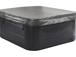 Beliani Vasca idromassaggio da esterno con LED TULAROSA Grigio grafite Argento Grigio Nero