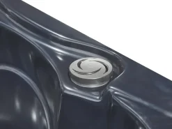 Beliani Vasca idromassaggio da esterno con LED TULAROSA Grigio grafite Argento Grigio Nero