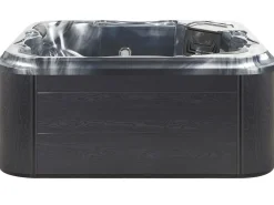 Beliani Vasca idromassaggio da esterno con LED TULAROSA Grigio grafite Argento Grigio Nero