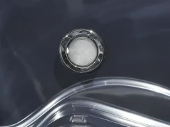 Beliani Vasca idromassaggio da esterno con LED TULAROSA Grigio grafite Argento Grigio Nero