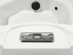 Discount Beliani Vasca idromassaggio da esterno con LED TULAROSA Bianco Bianco Argento Grigio Nero