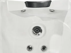 Discount Beliani Vasca idromassaggio da esterno con LED TULAROSA Bianco Bianco Argento Grigio Nero