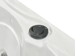 Discount Beliani Vasca idromassaggio da esterno con LED TULAROSA Bianco Bianco Argento Grigio Nero
