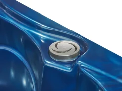 Hot Beliani Vasca idromassaggio da esterno con LED TULAROSA Blu Blu Argento Marrone Nero