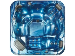 Hot Beliani Vasca idromassaggio da esterno con LED TULAROSA Blu Blu Argento Marrone Nero