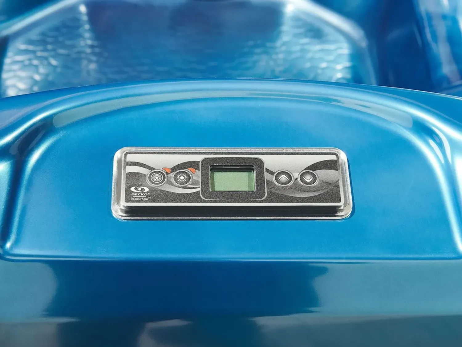 Hot Beliani Vasca idromassaggio da esterno con LED TULAROSA Blu Blu Argento Marrone Nero