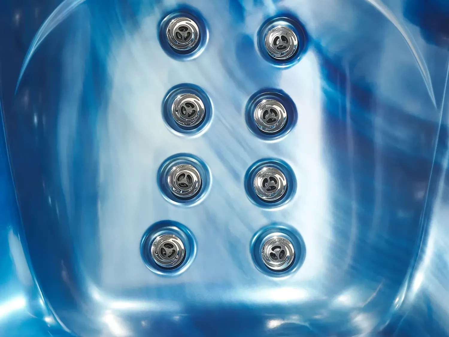 Hot Beliani Vasca idromassaggio da esterno con LED TULAROSA Blu Blu Argento Marrone Nero