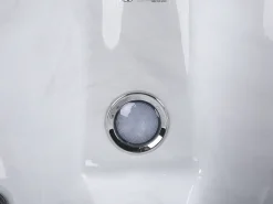 Beliani Vasca idromassaggio da esterno con LED ARCELIA Bianco Bianco Grigio