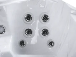 Beliani Vasca idromassaggio da esterno con LED ARCELIA Bianco Bianco Grigio
