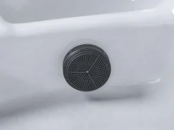 Beliani Vasca idromassaggio da esterno con LED ARCELIA Bianco Bianco Grigio