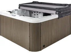 Best Beliani Vasca idromassaggio da esterno con LED VILLARRICA Bianco Argento Bianco Marrone