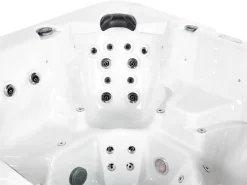 Best Beliani Vasca idromassaggio da esterno con LED VILLARRICA Bianco Argento Bianco Marrone