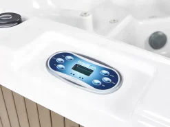 Best Beliani Vasca idromassaggio da esterno con LED VILLARRICA Bianco Argento Bianco Marrone