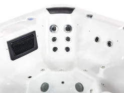 Best Beliani Vasca idromassaggio da esterno con LED VILLARRICA Bianco Argento Bianco Marrone