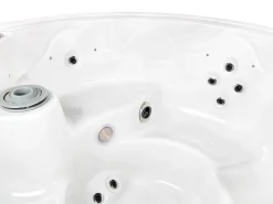 Beliani Vasca idromassaggio da esterno con LED MARFIL Marrone Argento Bianco Marrone