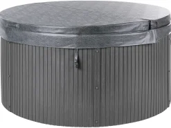 Best Beliani Vasca idromassaggio da esterno con LED MARFIL Grigio scuro Bianco Argento Grigio
