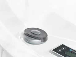 Best Beliani Vasca idromassaggio da esterno con LED MARFIL Grigio scuro Bianco Argento Grigio