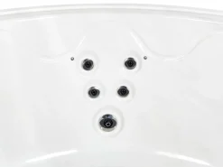 Best Beliani Vasca idromassaggio da esterno con LED MARFIL Grigio scuro Bianco Argento Grigio