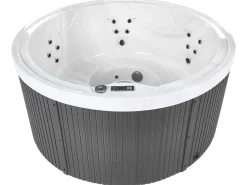 Best Beliani Vasca idromassaggio da esterno con LED MARFIL Grigio scuro Bianco Argento Grigio