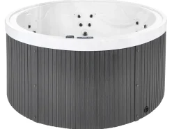 Best Beliani Vasca idromassaggio da esterno con LED MARFIL Grigio scuro Bianco Argento Grigio