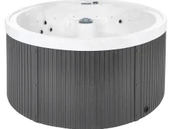 Best Beliani Vasca idromassaggio da esterno con LED MARFIL Grigio scuro Bianco Argento Grigio