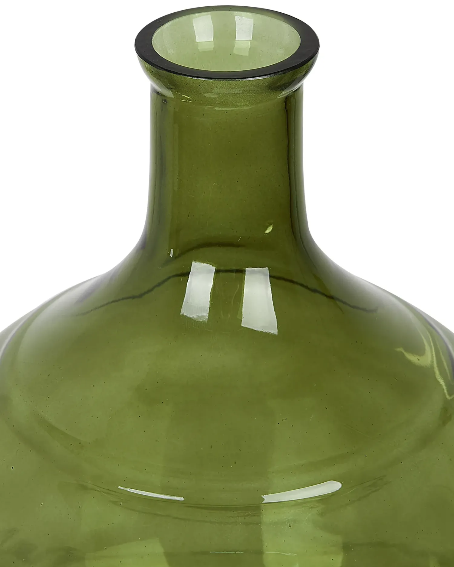 Discount Beliani Vaso da fiori ACHAAR Vetro 34 cm oliva Verde
