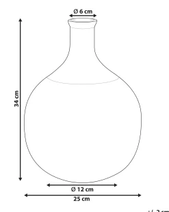 Discount Beliani Vaso da fiori ACHAAR Vetro 34 cm oliva Verde