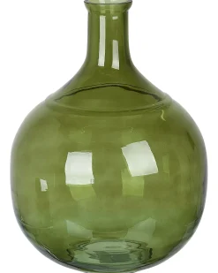 Discount Beliani Vaso da fiori ACHAAR Vetro 34 cm oliva Verde