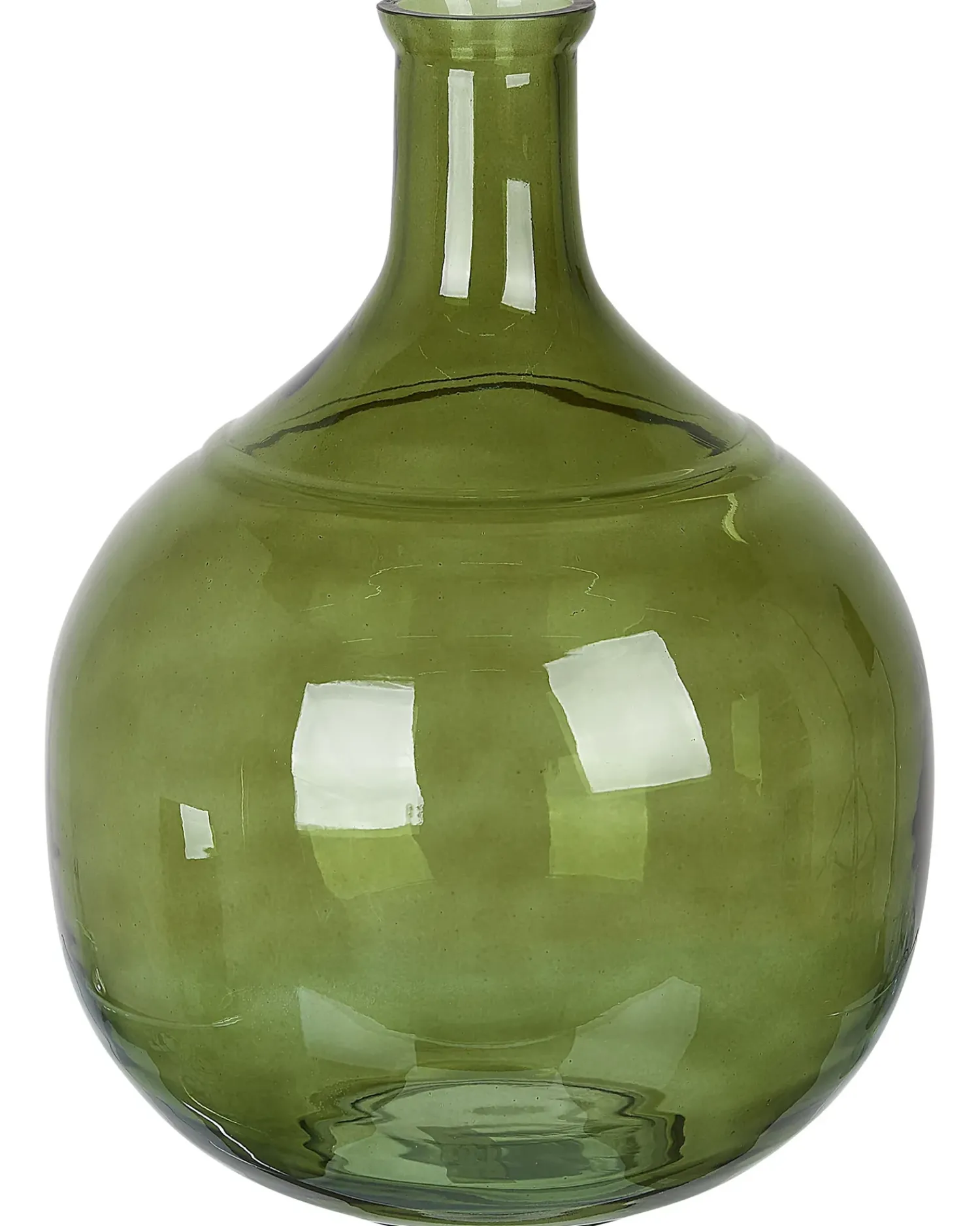 Discount Beliani Vaso da fiori ACHAAR Vetro 34 cm oliva Verde