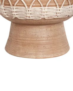 Online Beliani Vaso da fiori ALMIROS Ceramica 51 cm Marrone chiaro Beige Marrone