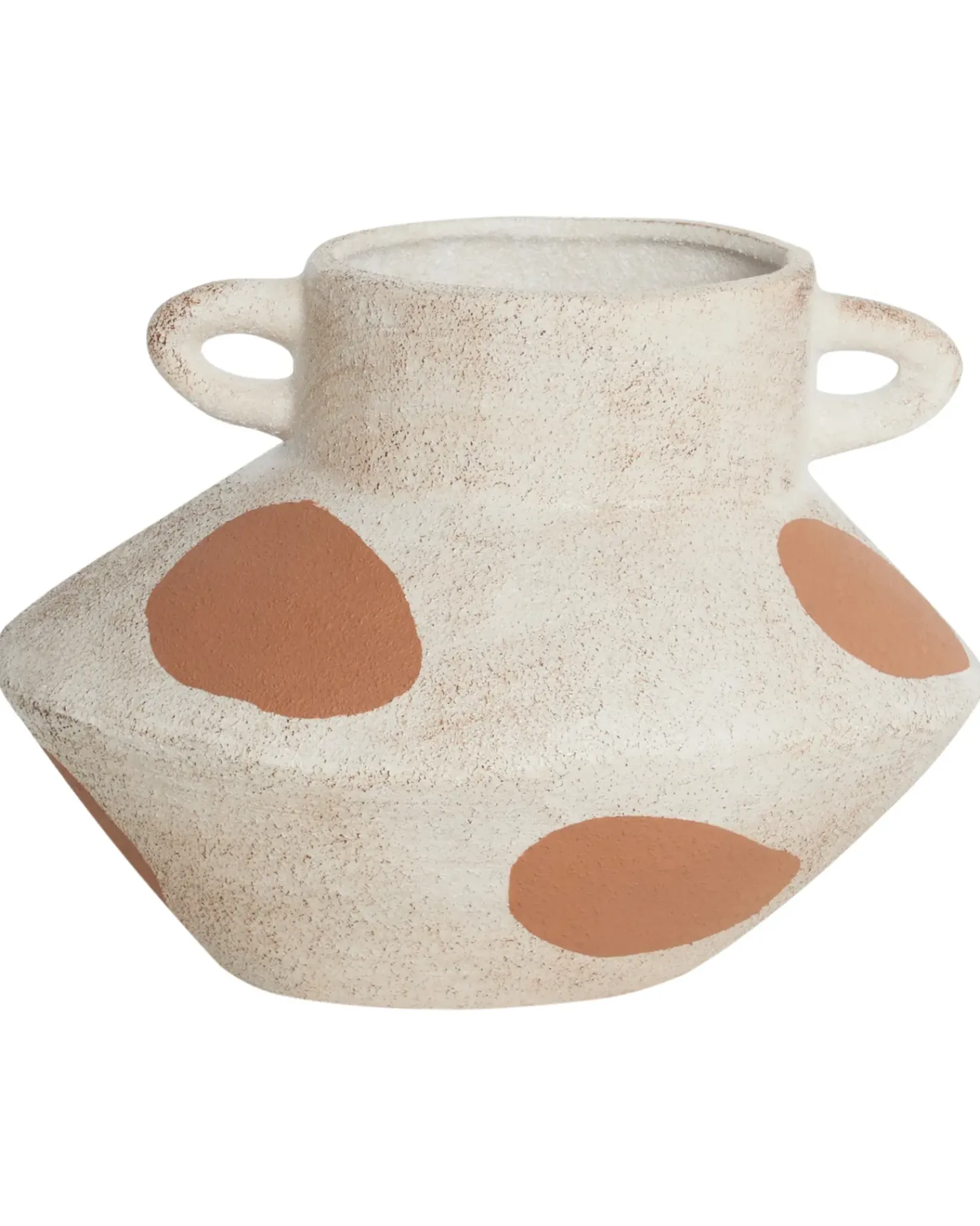 Online Beliani Vaso da fiori ALOSIDAE Gres porcellanato 19 cm Beige chiaro Beige Marrone
