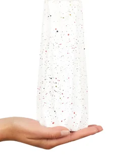 Sale Beliani Vaso da fiori AMALIADA Gres porcellanato 24 cm Bianco