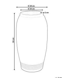 Online Beliani Vaso da fiori ARGINO 50 cm Grigio