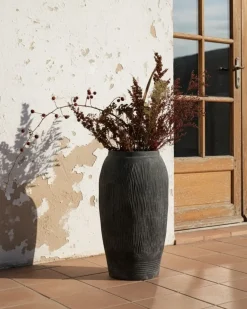 Online Beliani Vaso da fiori ARGINO 50 cm Grigio