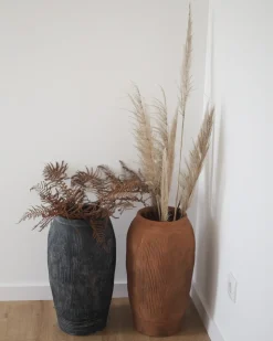 Online Beliani Vaso da fiori ARGINO 50 cm Grigio