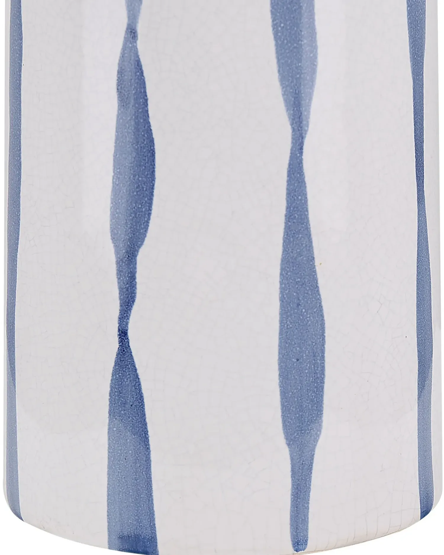 Clearance Beliani Vaso da fiori ASSUS Gres porcellanato 22 cm Bianco Bianco Blu