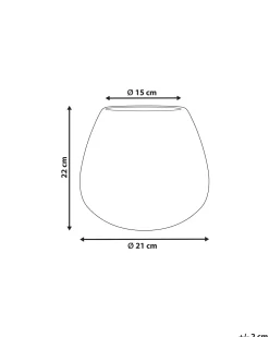 Outlet Beliani Vaso da fiori BETTA Gres porcellanato 22 cm Marrone