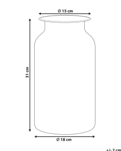 Beliani Vaso da fiori BHATURE Vetro Multicolore