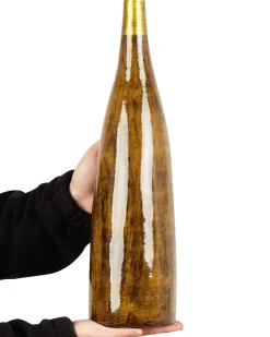 Beliani Vaso da fiori BURGOS Ceramica 52 cm Marrone
