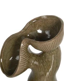 Discount Beliani Vaso da fiori CALAMUS Gres porcellanato 28 cm Verde