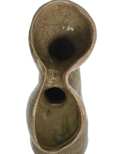 Discount Beliani Vaso da fiori CALAMUS Gres porcellanato 28 cm Verde