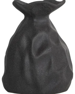 Beliani Vaso da fiori COONTAIL Gres porcellanato 31 cm Nero