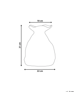 Beliani Vaso da fiori COONTAIL Gres porcellanato 31 cm Nero